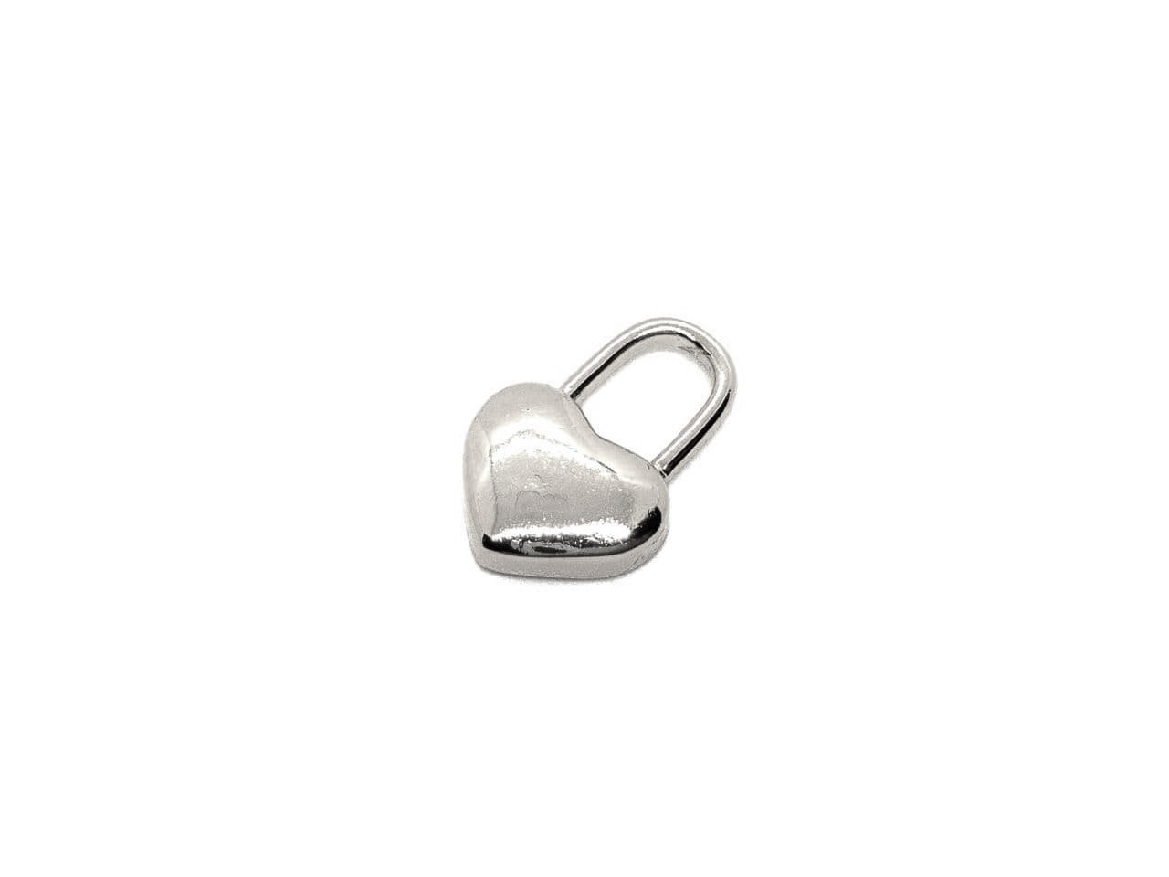 Подвеска в виде Замочка сердца; цвет серебро, размер 16*10мм