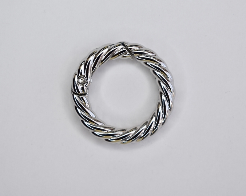 Карабин-бейл кольцо крученое цвет серебро 29мм