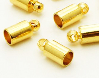 Концевик для  шнура цвет золото размер 2.4мм