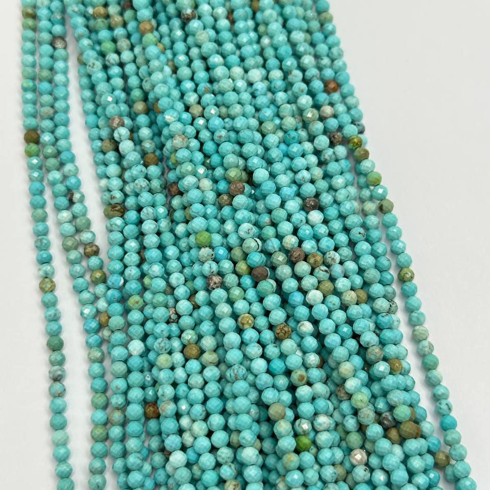 Турквенит граненый шар размер 3мм натуральный камень