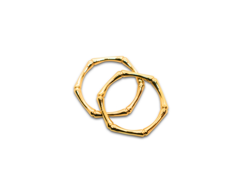 Кольцо шестиугольное без дополнительных отверстий; цвет золото, 20мм
